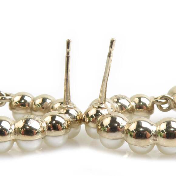 CHANEL Gold Pearl Earrings - Picture 6 of 8